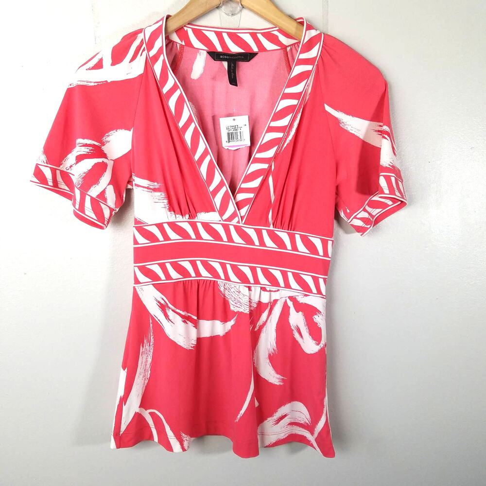 BCBG MaxAzria Womens Raglan Sleeve Jersey Knit Top Size XXS